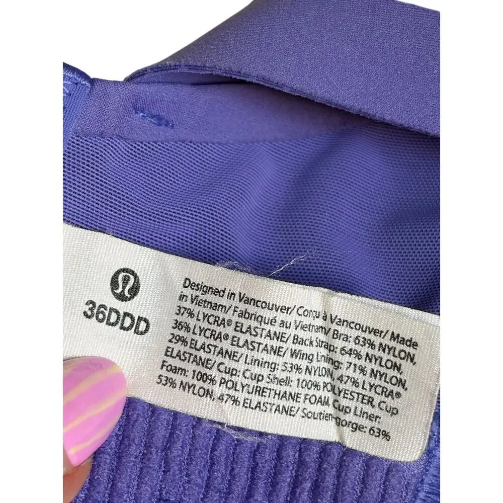 Lululemon AirSupport Bra *High Support, C–DDD Cups Charged Indigo / Lavender Fog